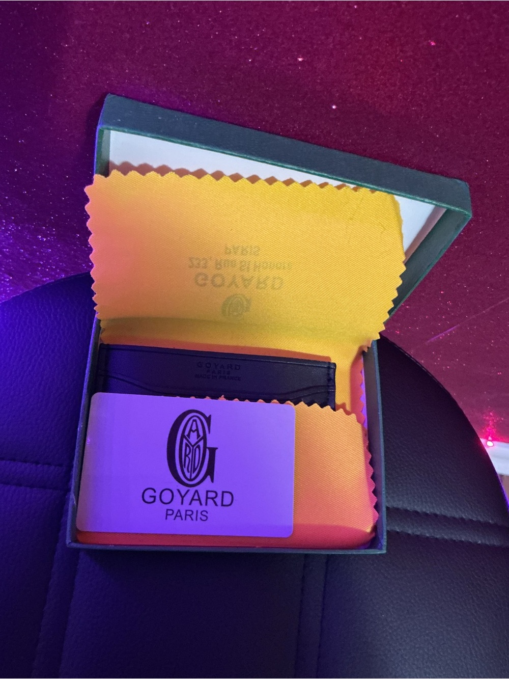 Goyard Card Holder – Goyardine Canvas – [Black]